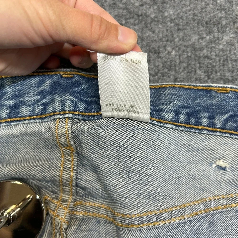 Levi's 501 Jeans Men's Blue Denim Straight Pockets Button‎ Fly Classic - 38X29